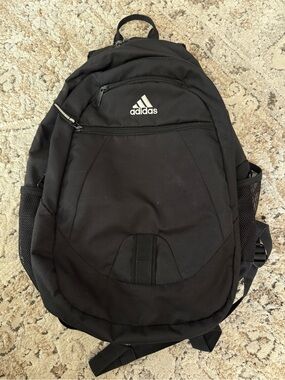 adidas Black Backpack with White Logo